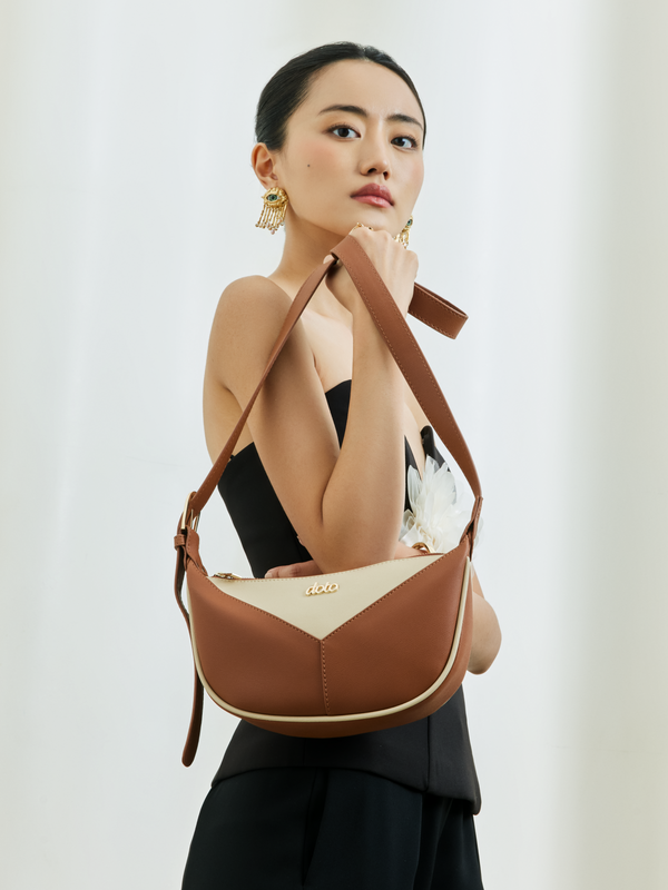 ENSO CROSSBODY BAG (Beige & Tan)