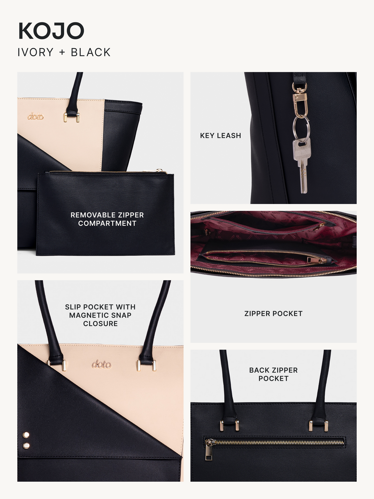 KOJO CASUAL TOTE (Black)