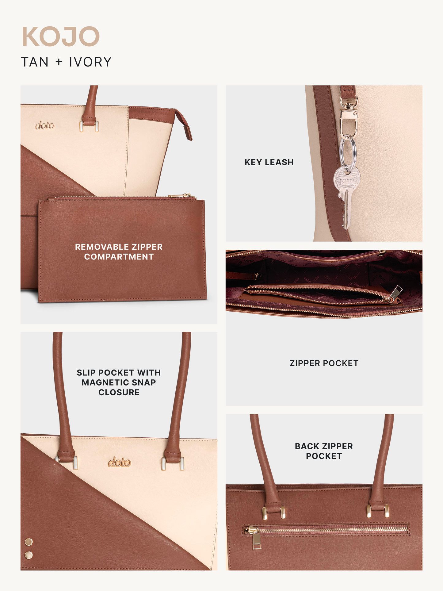 KOJO CASUAL TOTE (Beige)