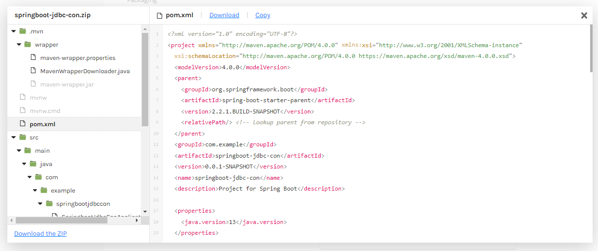 Using Spring Initializr to create a sample Java Spring Boot Application